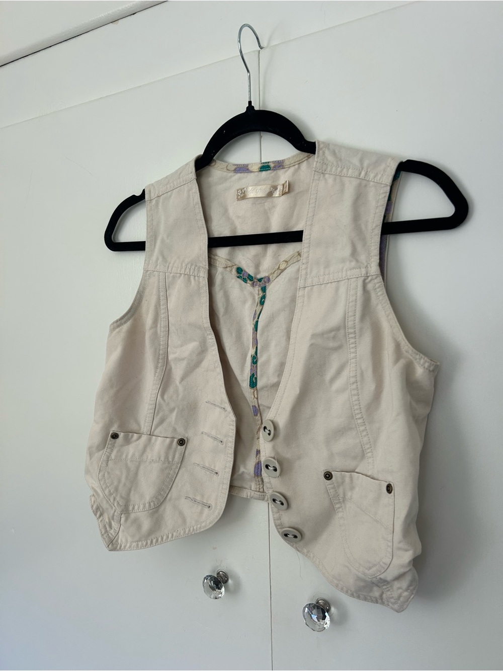 Vintage Old Navy Button-Front Cotton Vest